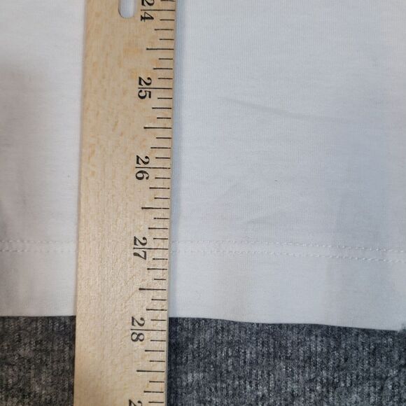 Dsquared2 Panel Logo Distressed Mens T-shirt Size S White Gray Short Sleeve - Picture 9 of 10